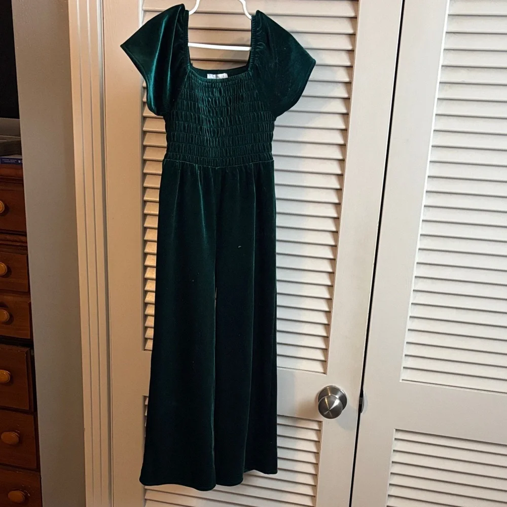 Children’s Place Emerald Velvet romper
